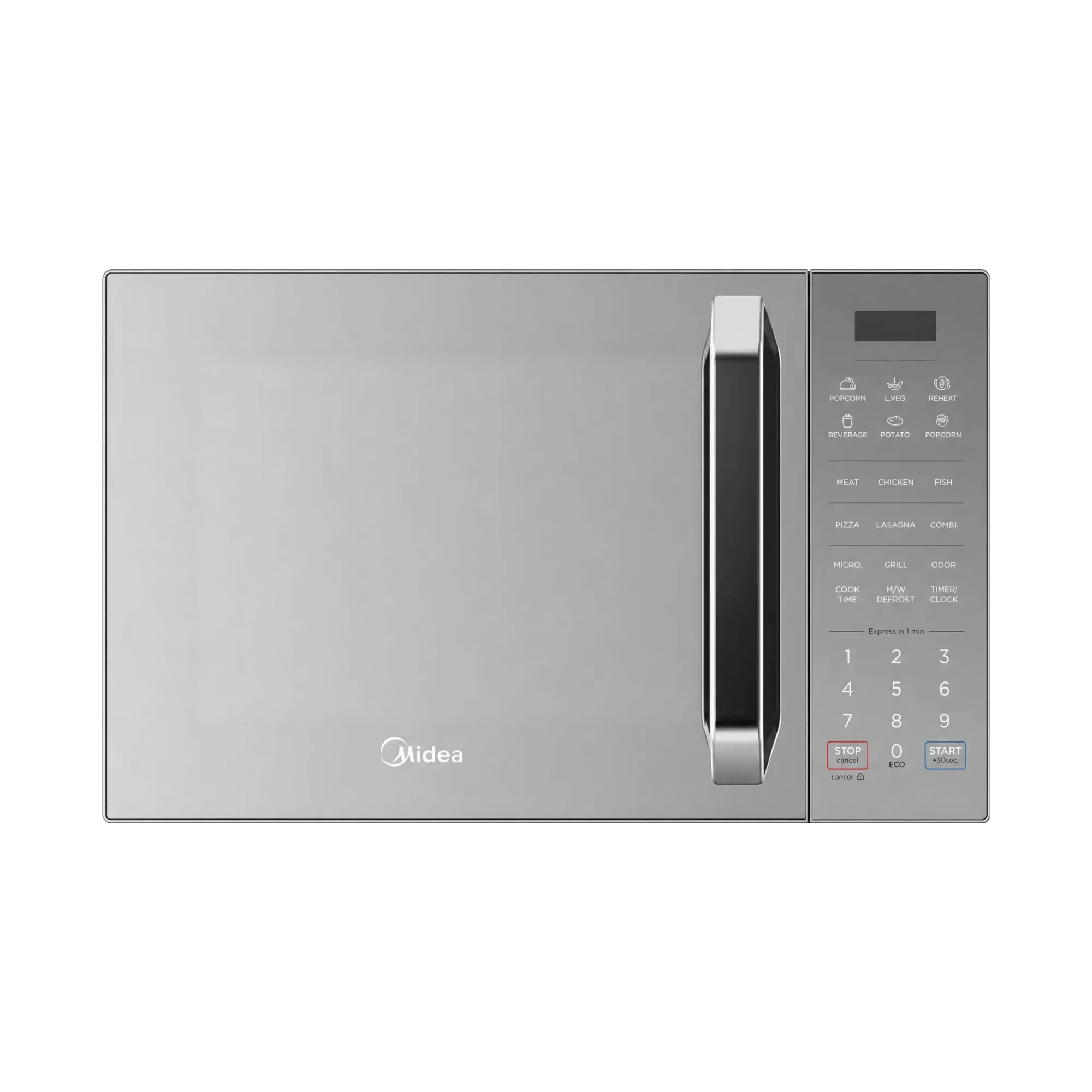 Midea 30Ltrs Microwave Oven 900W Digital Control With Grill & Silver Panel EG9P032MX-S