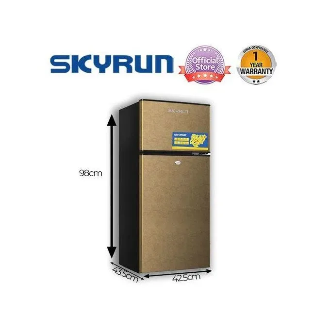 Skyrun 85 Litres Double Door Top Mount Fridge (BCD-108J) - Gold