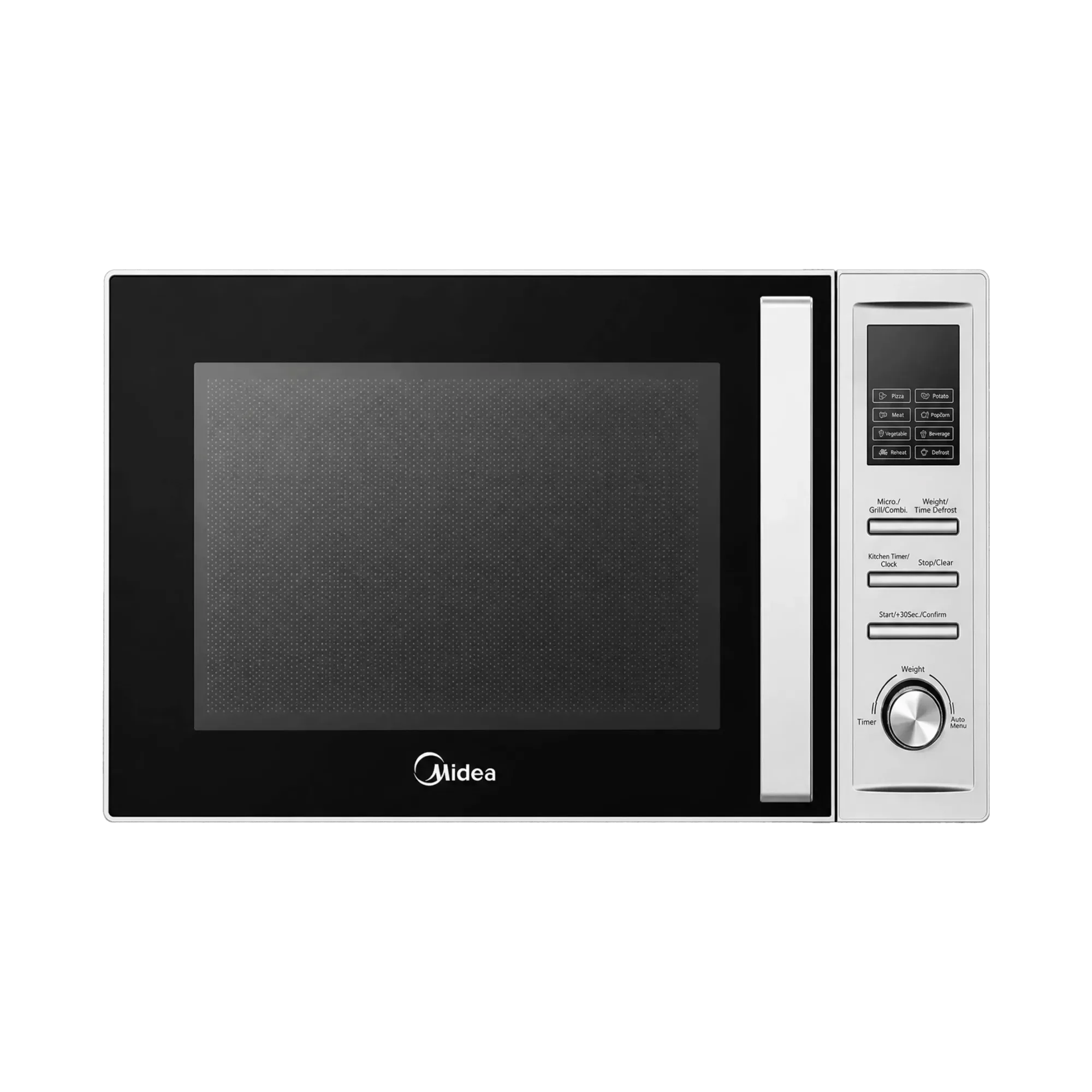 Midea 34Ltrs Microwave Oven 1000W Digital Control with Grill & Silver Panel AG034AFK