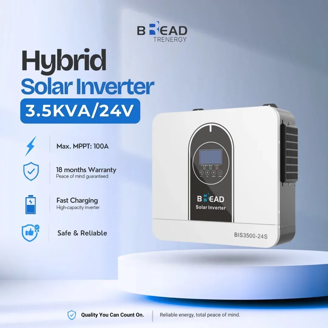 Bread 3.5KVA 24V Hybrid Inverter - Pure Sine Wave