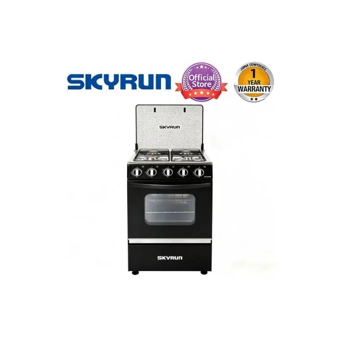 Skyrun 4 Burners (4+0) 50x50 Gas Cooker with 60L Oven - GCS-4GL - Black
